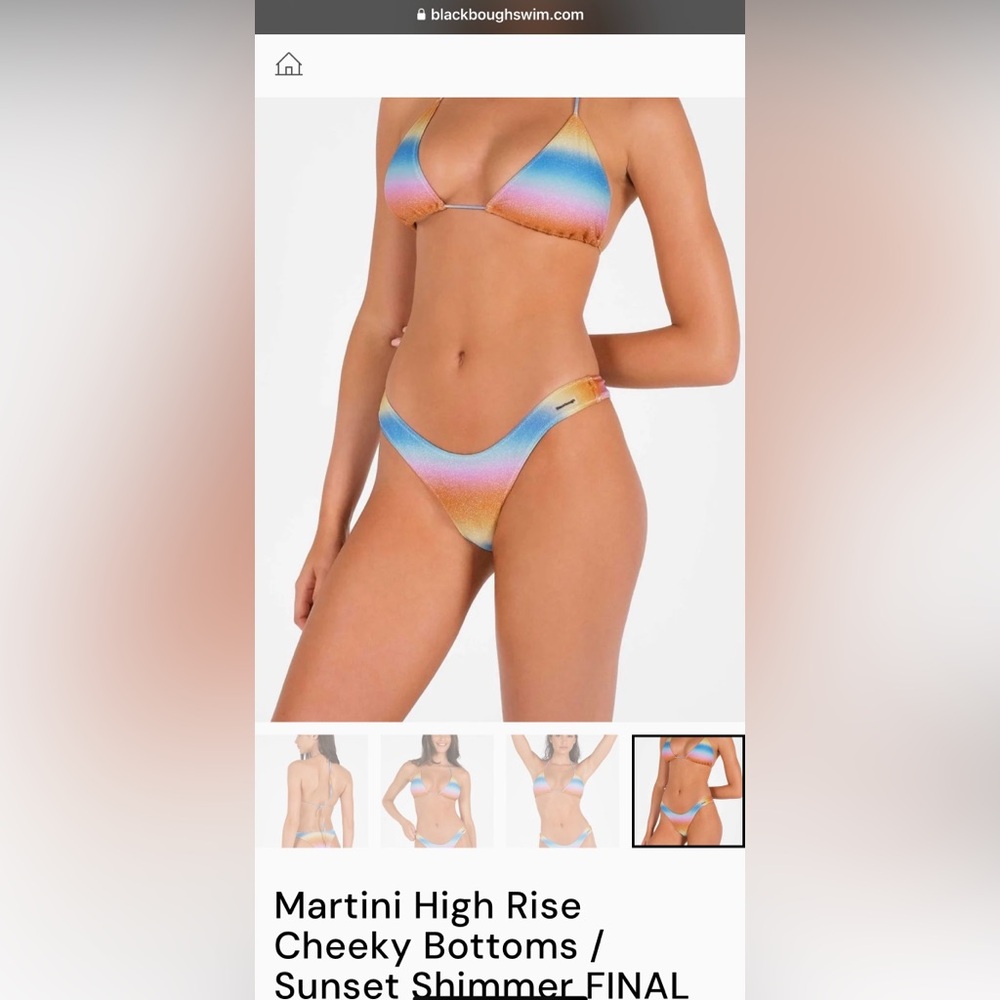Blackbough Martini High Rise Cheeky Bottoms in Sunset Shimmer Size M